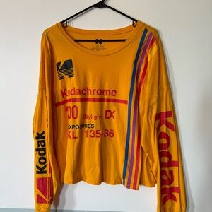 Kodak Retro Long Sleeve Crop Top Size 2X
